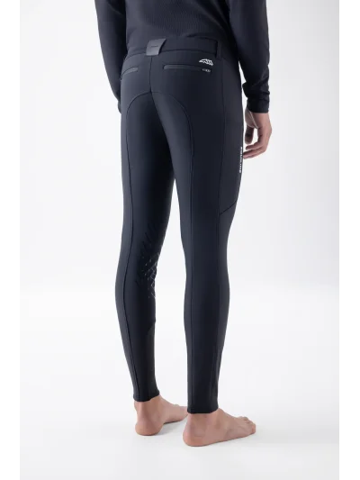 Pantalon d'équitation d'hiver bleu marine à basanes pour homme EQCHERAK - Equiline - imagen 3