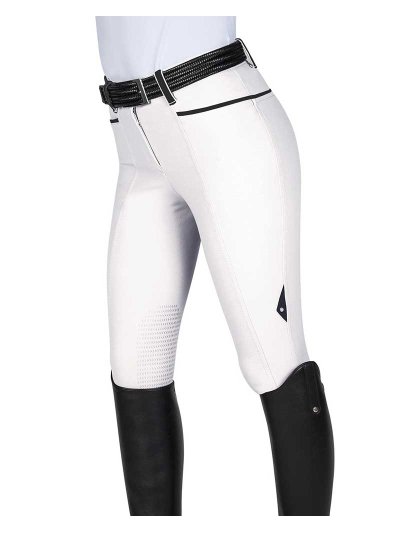 Pantalons blanc et bleu marine (grip aux genoux) pour femme - Julie - Equiline