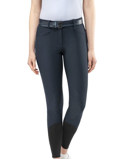 Pantalons pour femme avec grip aux genoux bleu modèle Ethereal - Equiline