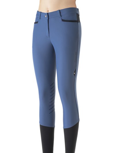 Pantalones de montar a caballo azules (grip rodilla) para mujer - Cepik - Equiline