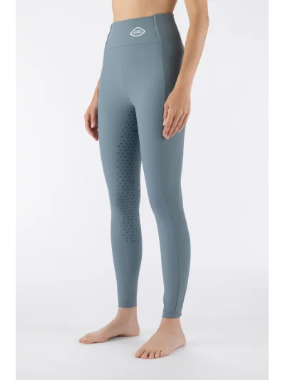 Leggings de montar Full Grip de cintura alta verdes para mujer EQCHEGGIFH - Equiline