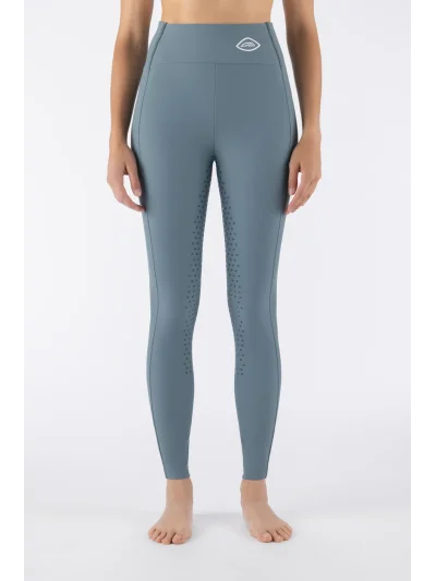 Leggings de montar Full Grip de cintura alta verdes para mujer EQCHEGGIFH - Equiline - imagen 2