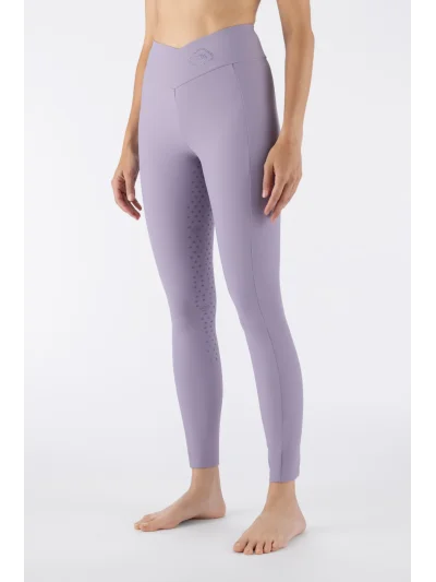 Leggings de montar Full Grip de cintura alta Malva para mujer EQGALAFH - Equiline