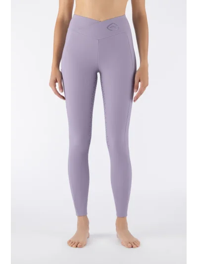 Leggings de montar Full Grip de cintura alta Malva para mujer EQGALAFH - Equiline - imagen 3