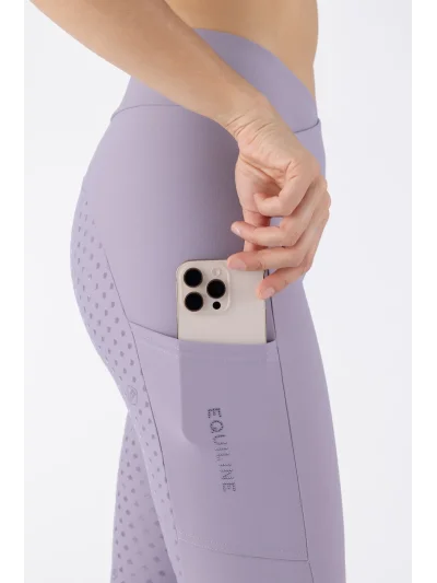 Leggings de montar Full Grip de cintura alta Malva para mujer EQGALAFH - Equiline - imagen 4