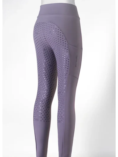 Leggings de montar Full Grip de cintura alta Morado para mujer EQGALAFH - Equiline - imagen 3