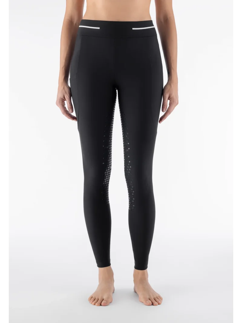 Black full-grip riding leggings for women EQCLIVEF