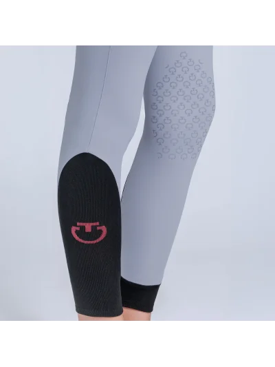 Pantalones de montar azul grisáceo (Windward Blue) con grip en rodilla para niña - Cavalleria Toscana - imagen 4