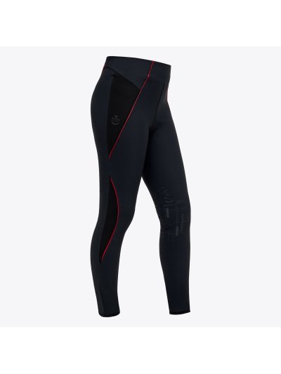 Mallas de montar a caballo azul marino (grip rodilla) para niña - Academy - Cavalleria Toscana