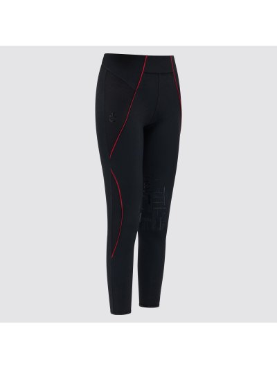 Mallas de montar a caballo negras (grip rodilla) para niña - Academy - Cavalleria Toscana