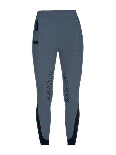 Leggings de taille haute gris bleuté (grip aux genoux) pour femme - Cavalleria Toscana