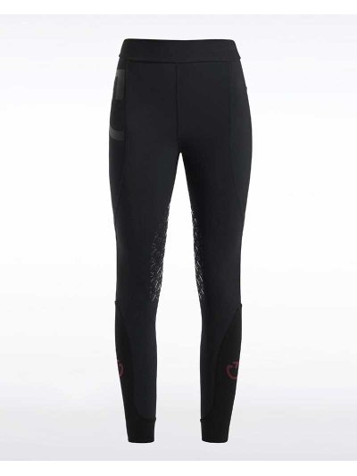 Leggings de taille haute noir (grip aux genoux) pour femme - Cavalleria Toscana