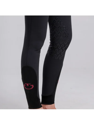 Pantalon d'équitation noir côtelé à basanes pour femme American - Cavalleria Toscana - imagen 2