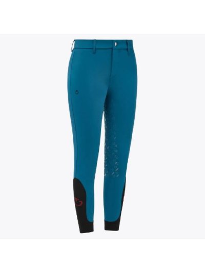 Pantalones color azul verdoso sin bolsillos (grip culera) junior unisex - Cavalleria Toscana