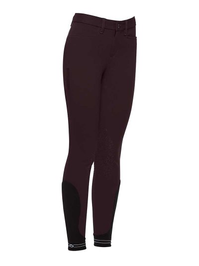 Pantalons d'équitation bordeaux foncé (grip aux genoux) junior unisexe - Cavalleria Toscana