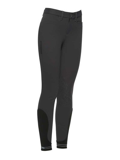 Pantalons d'équitation gris foncé (grip aux genoux) junior unisexe - Cavalleria Toscana