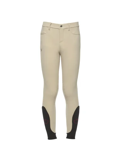 Pantalon d'équitation beige à basanes avec poches pour garçon - Cavalleria Toscana - imagen 2