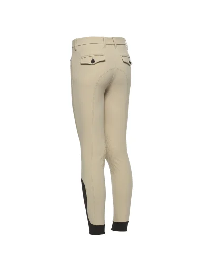 Pantalon d'équitation beige à basanes avec poches pour garçon - Cavalleria Toscana - imagen 3