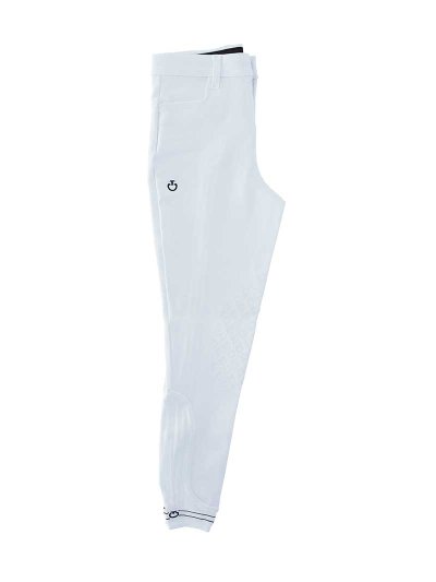 Pantalons de piqué blanc avec poches (grip aux genoux) garçon - Cavalleria Toscana