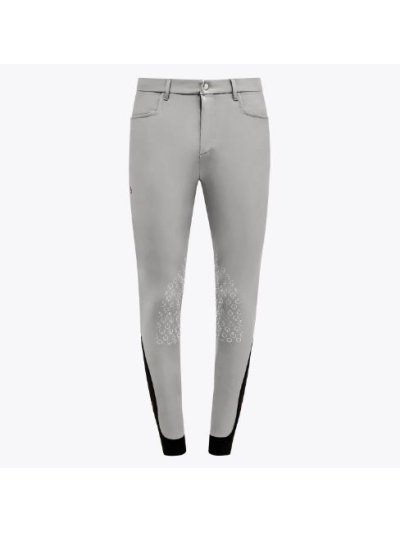 Pantalones de montar a caballo grises (grip rodilla) para hombre - Cavalleria Toscana