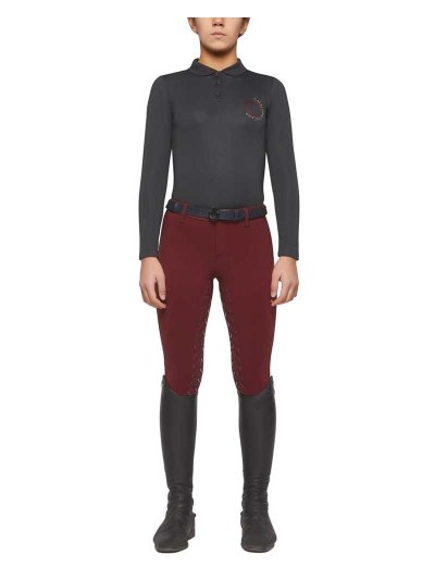 Polo d'entraînement gris foncé avec interior polaire pour fille - Cavalleria Toscana
