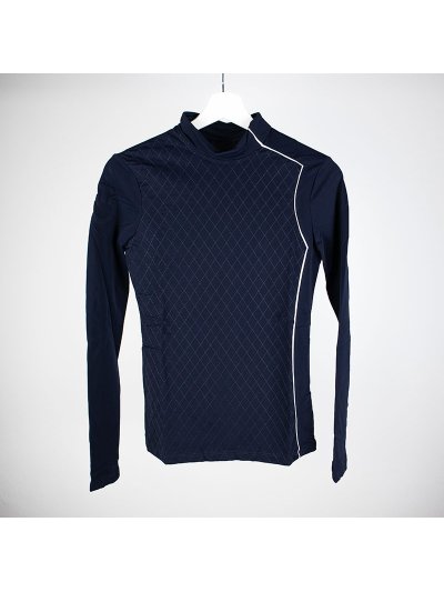 T-shirt polaire d'entraînement à manches longues bleu marine pour homme - Cavalleria Toscana