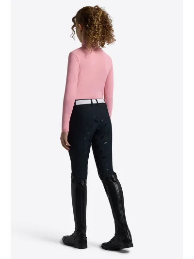 Polo de entrenamiento de manga larga rosa (Peony) con brillantes para niña - RG - imagen 3