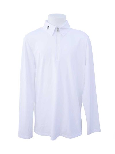 Polo polaire de compétition à manches longues blanche pour garçon - Cavalleria Toscana