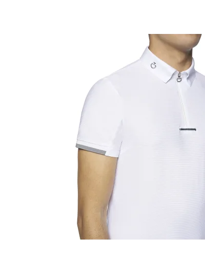 White competition polo shirt for men - Cavalleria Toscana