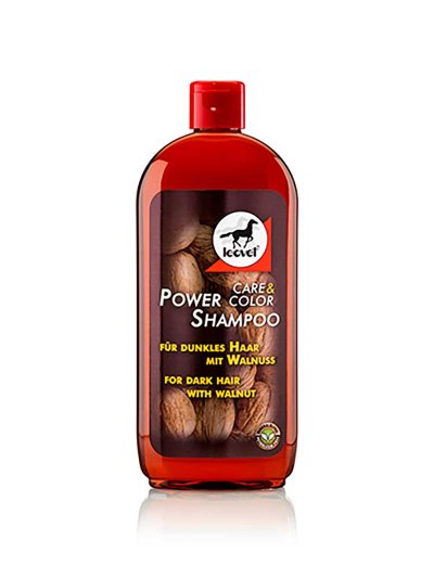 Shampoing de noix pour chevaux foncés (500 ml) - Power Shampoing walnut - Leovet
