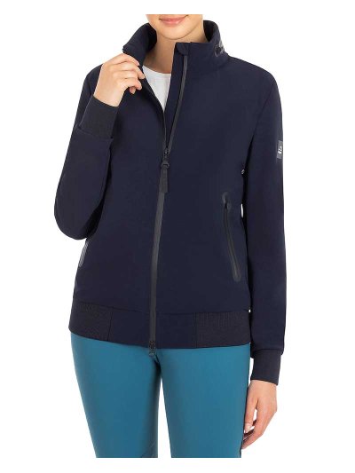 Veste technique d'entraînement bleu marine avec capuche pour femme - Cassiec - Equiline
