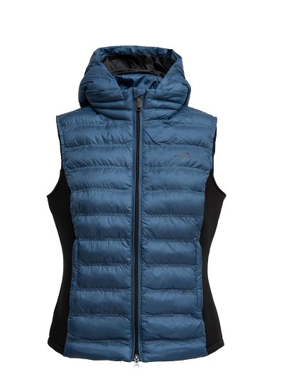 Chaleco azul con capucha para mujer - Elime - Equiline