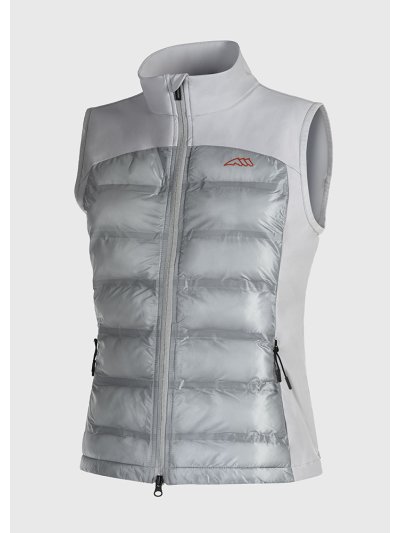 Chaleco acolchado en color gris claro con el logo naranja -Elifre  - Equiline