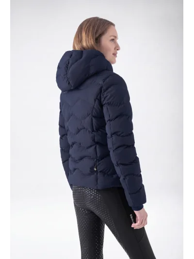 Plumífero con capucha azul marino para mujer EQCENTRY - Equiline - imagen 3