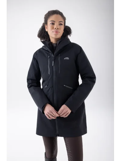 Chaqueta impermeable larga 3 en 1 negra para mujer EQCROOF - Equiline