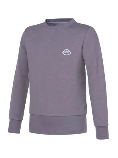 Sudadera de cuello redondo malva para niña EQCARA - Equiline