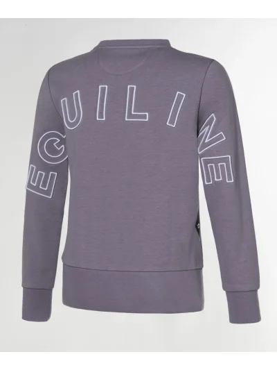 Sudadera de cuello redondo malva para niña EQCARA - Equiline - imagen 2