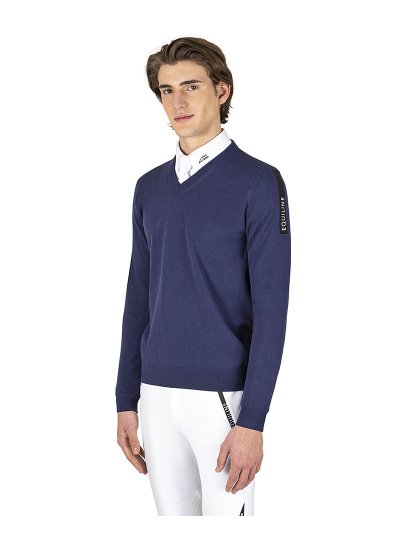 Jersey fino de punto morado oscuro para hombre - Cramec - Equiline