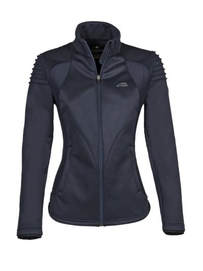 Veste softshell polaire d'entraînement bleu marine pour femme - Flyer - Equiline