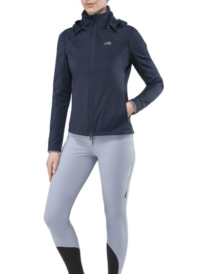 Veste softshell bleu marine avec capuche pour femme - Eudora - Equiline