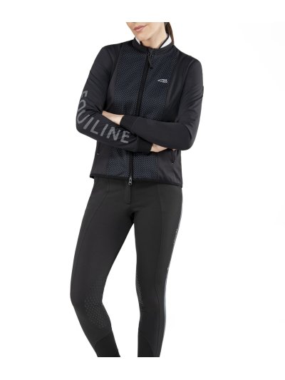 Veste softshell noire style baseball pour femme - Chester - Equiline