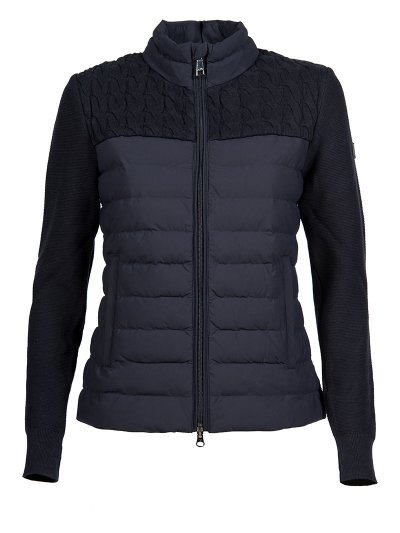 Chaqueta softshell azul marina con mangas de punto para mujer - Emaie - Equiline