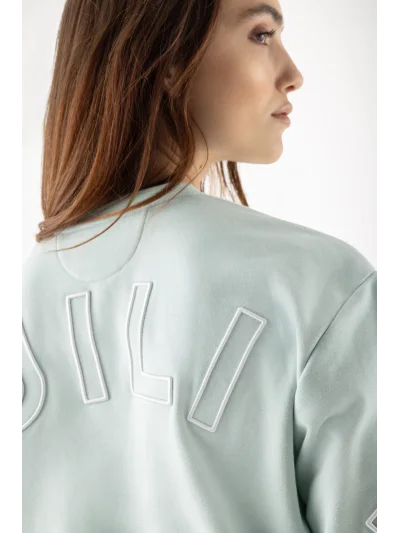 Sudadera de cuello redondo verde para mujer EQCARLY - Equiline - imagen 4
