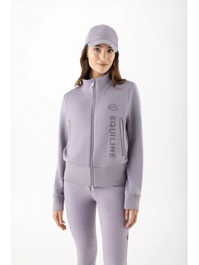 Sudadera técnica con cremallera malva para mujer EQGLEMPA - Equiline