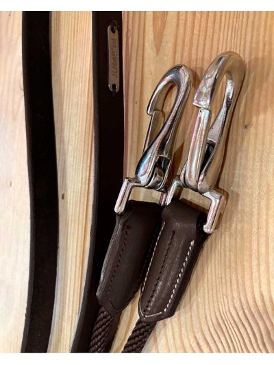 Rênes allemandes marron foncé pour cheval - Collection ONE - JUMP IN - imagen 2