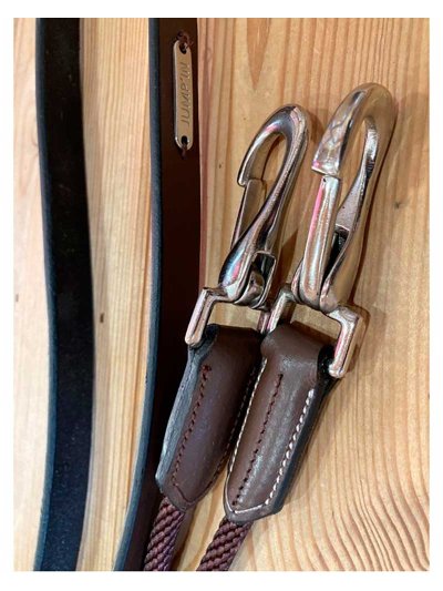 Rênes allemandes marron rougeâtre pour cheval - Collection ONE - JUMP IN - imagen 2