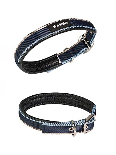 Collier pour chien bleu marine - RAMBO