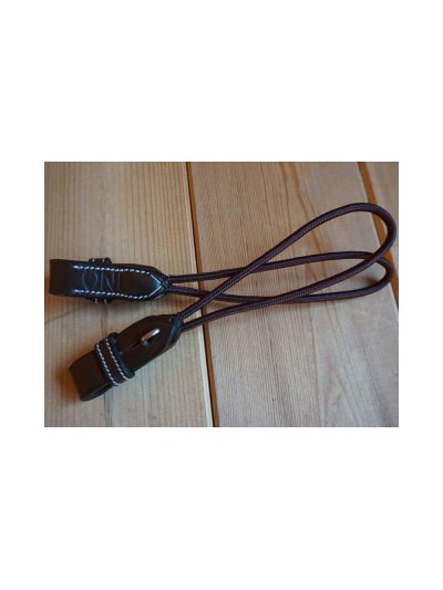 Paire de courroies marron en nylon et cuir marron pour pont Pelham - Jump'in