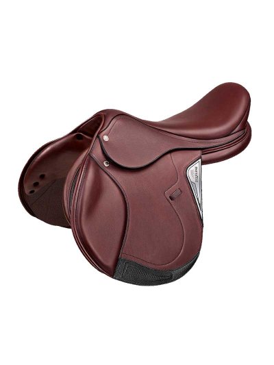 Silla de salto de cuero marrón oscuro - Élite - Equiline