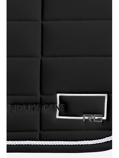 Tapis de saut noir avec passepoils pour cheval - RG - imagen 2